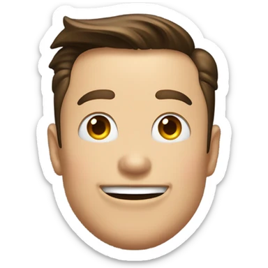 the billionaire "Elon Musk" sticking his tongue out cheekily with a happy expression. All his facial features are present and his easily recognizable. Photorealistic , extremely well made sticker