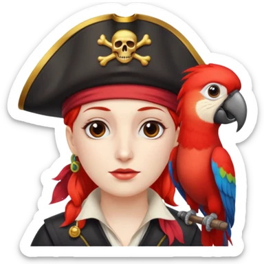 Stranger things pirate and parrot sticker