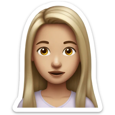 realistic portrait of a girl sticker