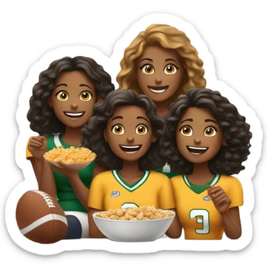 Girls watching football sticker