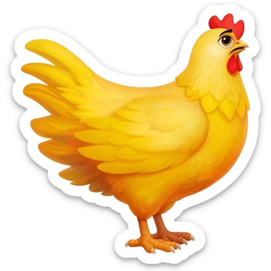 Chicken said That " Bade harami ho " sticker