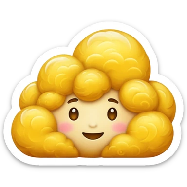 Convert this cloud ☁️ to golden cloud sticker