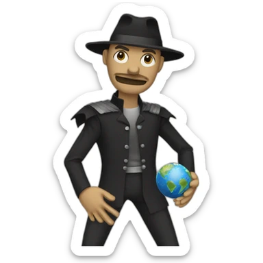 puppet master controlling the earth sticker