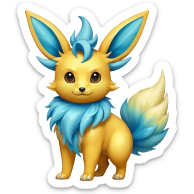 Shiny iridescent Flareon-Jolteon-Vaporeon-Fusion sticker