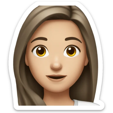 Brunette white girl taking picture with a phone sticker