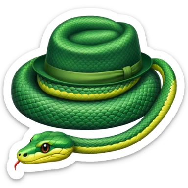 hat with snake sticker