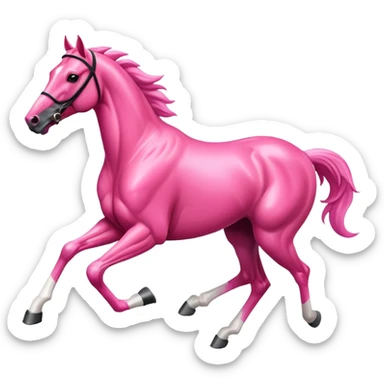 pink racehorse sticker