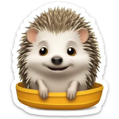 Hedgehog on holiday sticker