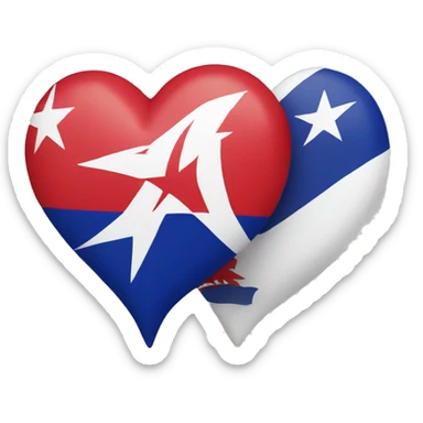 A love shape with all Malaysia flag emoji  sticker