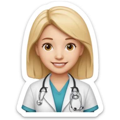 young female doctor emoji sticker