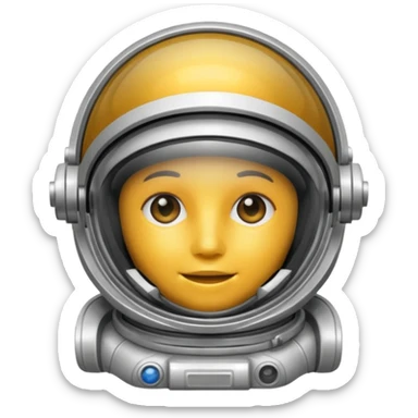 Astronaut helmet with Suggests a contained environment and communication. sticker