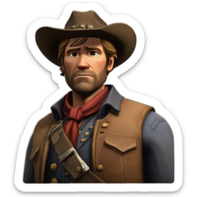 Arthur Morgan from the game “Red Dead Redemption 2” sticker