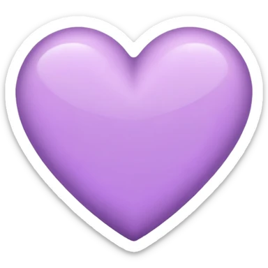 lilac heart sticker