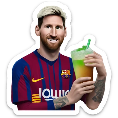 Messi holding a mate 🧉 drink  sticker