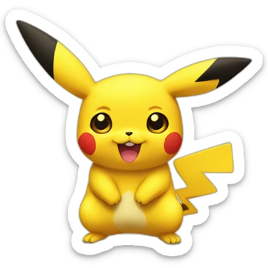 Picachu sin fondo sticker