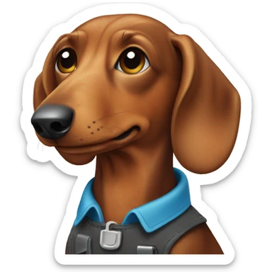 Dachshund as a mechanic  sticker