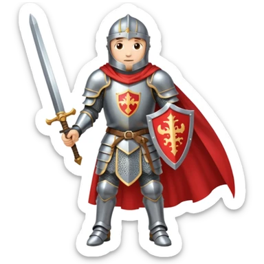 medieval knight sticker