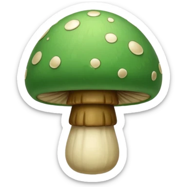 green mushroom flipping you off sticker
