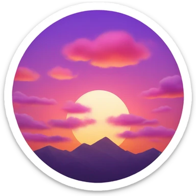 Sunset sticker