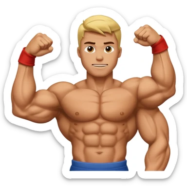 giga chad flexing sticker