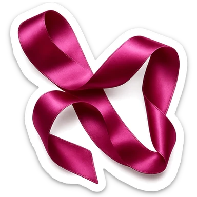 pink satin ribbon, luxurious and bold sticker