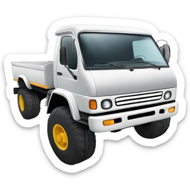 Squatted truck with big 26 inch wheels sticker