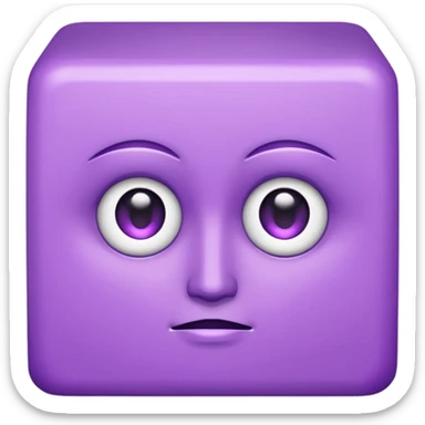 purple cube face sticker