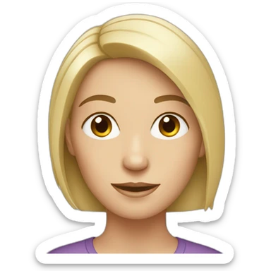 adult white woman sticker