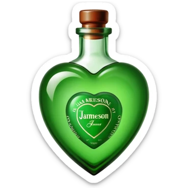 Heart with bottles of Jameson sticker