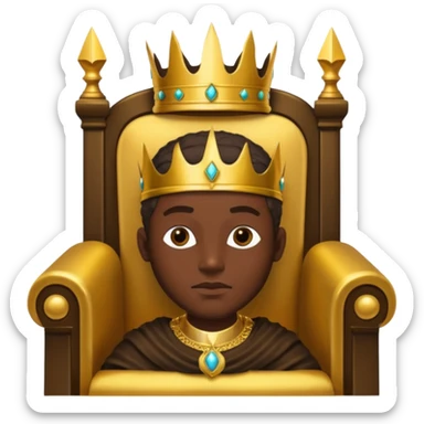 African American God on throne sticker