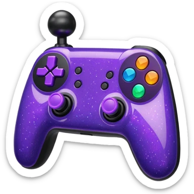 glitter purple and joystick sticker