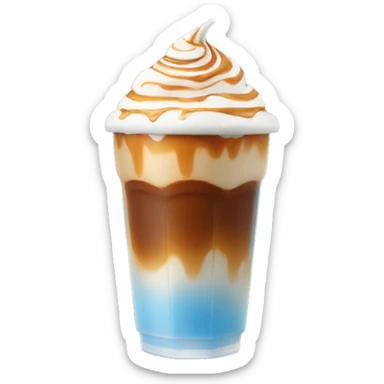 Iced caramel macchiato with cold foam ￼ sticker