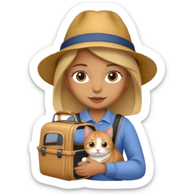 Walker witj cat in carrier, Pet Walkers. sticker