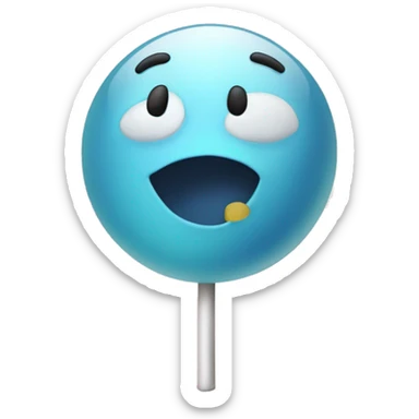 a lollipop, spherical and transparent, just the object itself sticker