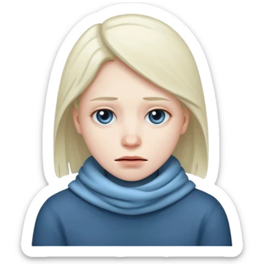 Cold face emoji sticker