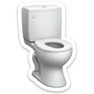 Toilet with a head sticking out sticker