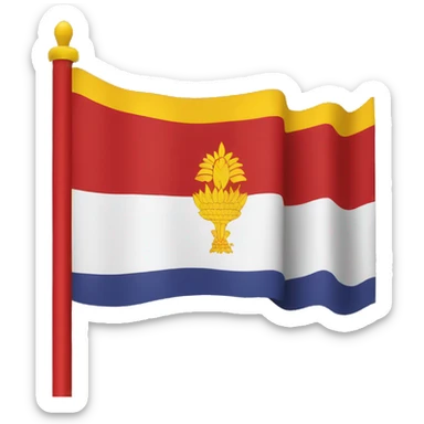 Karnataka flag ellow and red colour only emoji create sticker