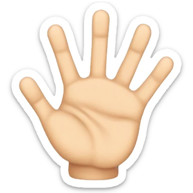 a TOK emoji of hand with six fingers sticker
