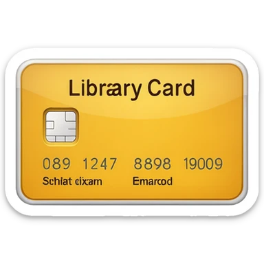 Library card
 sticker