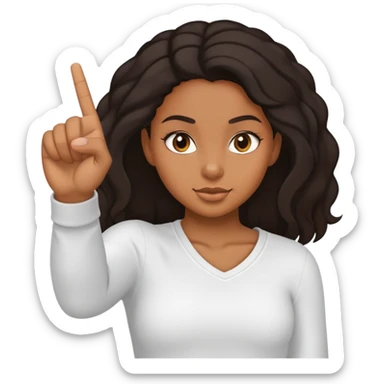 Black girl flipping someone off sticker