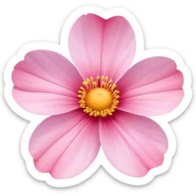 Pink flower sticker