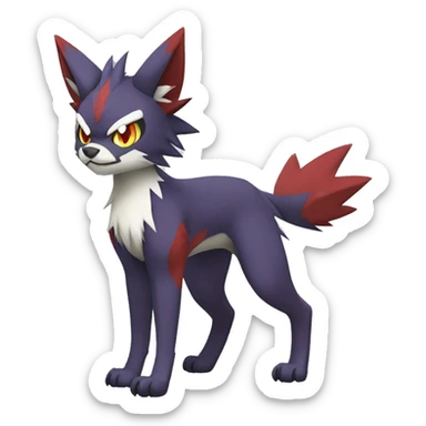 Noivern-Litten-Zorua-Lycanroc-Torracat-Fakemon-hybrid full body sticker