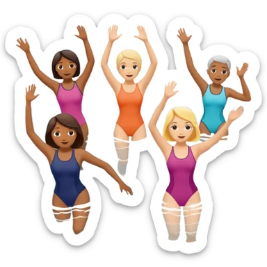 Water aerobics sticker