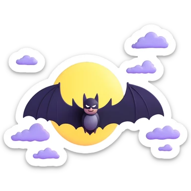 bat signal in the sky sticker
