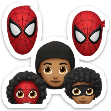 Spider Man with a black balaclava  sticker