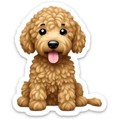 goldendoodle doing crochet sticker
