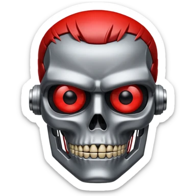 Red eyed Terminator sticker