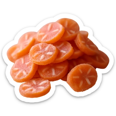 Isolate the sour candy on a transparent background, removing all background elements. sticker