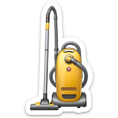 vacuum cleaner, upright, simple, metallic, minimal details sticker