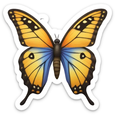 una mariposa monarca  sticker